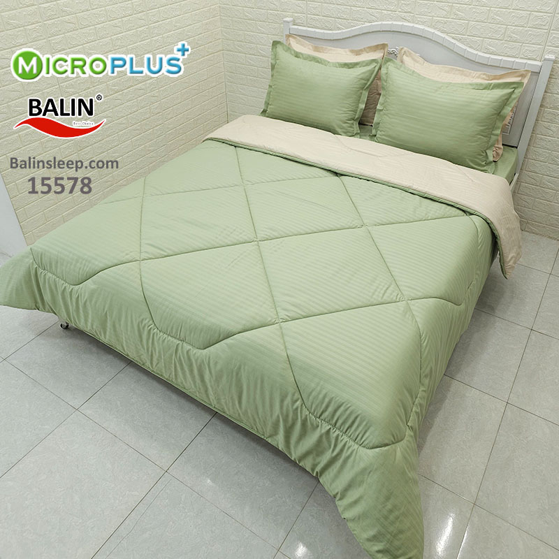 روتختی دونفره سبز کرم هتلی میکروپلاس