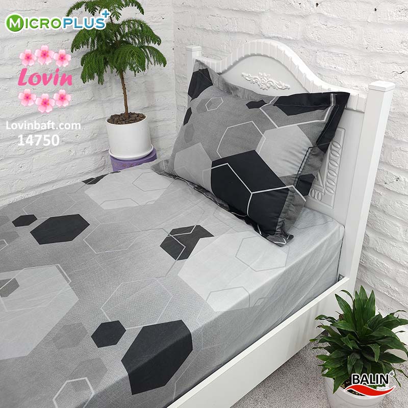 ملحفه کشدار یک و نیم نفره - ملحفه کشدار یک و نیم نفره شش ظلعی طوسی مشکی میکروپلاس ملحفه کشدار یک و نیم نفره شش ظلعی طوسی مشکی میکروپلاس-1