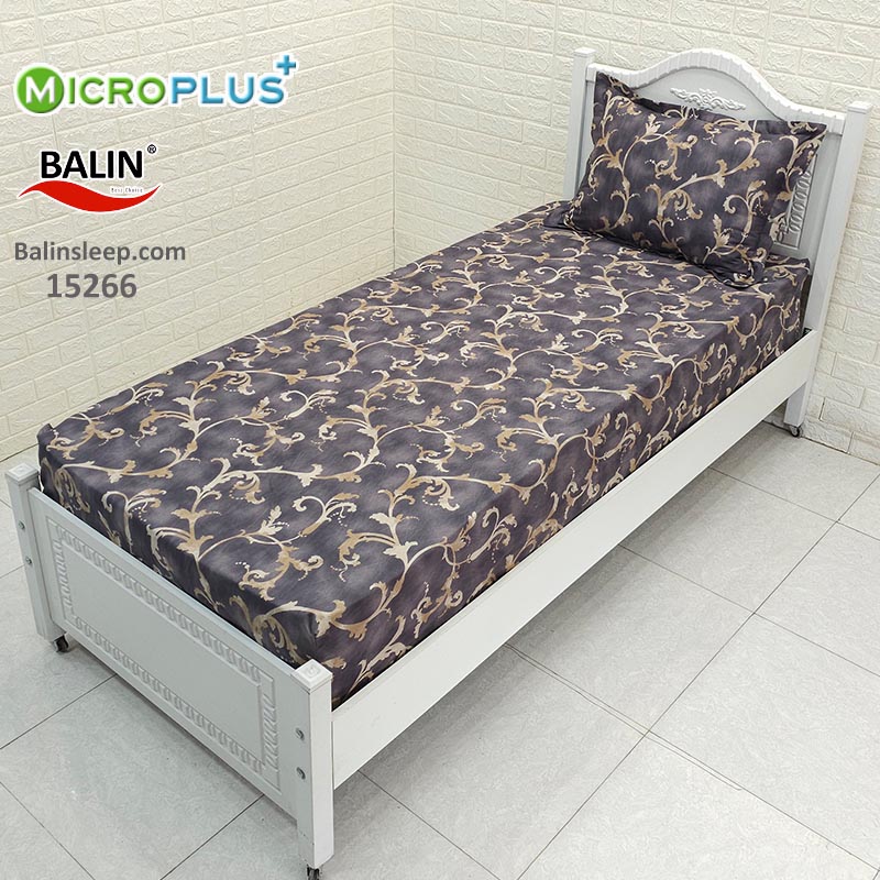 ملحفه کشدار یک و نیم نفره پیچک بنفش تیره میکروپلاس