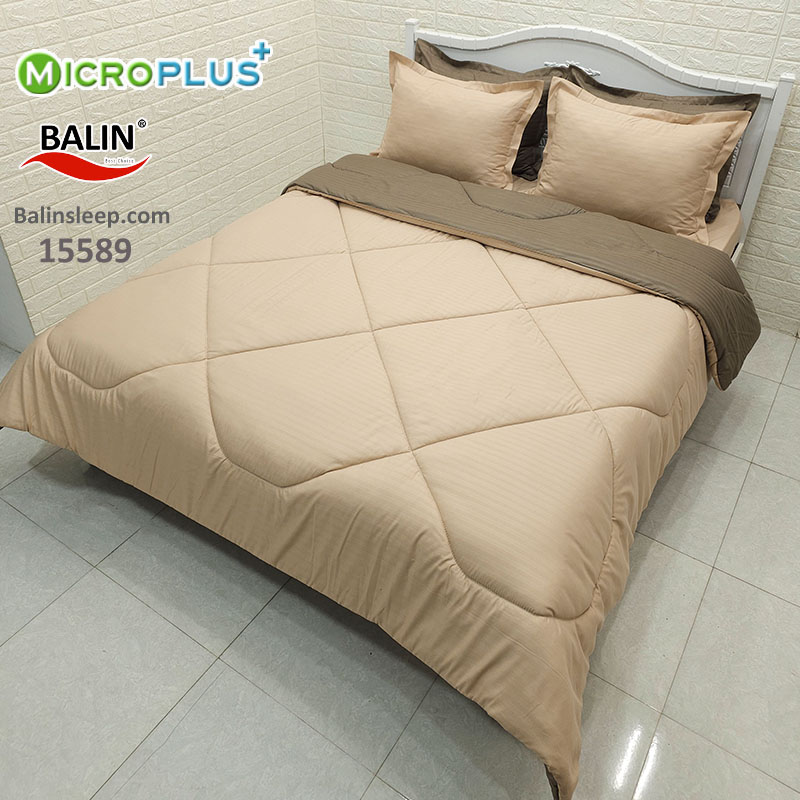 روتختی دونفره نخودی قهوه ای هتلی میکروپلاس