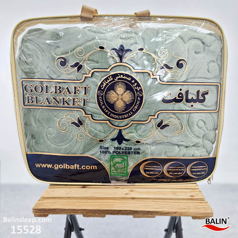 پتو یکنفره گلبافت سبز صدری
